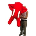 thumbnail image 7 of Big Plush® American Made Giant Stuffed Red Elephant 48 Inch Huge Stuffed Animal, 7 of 7