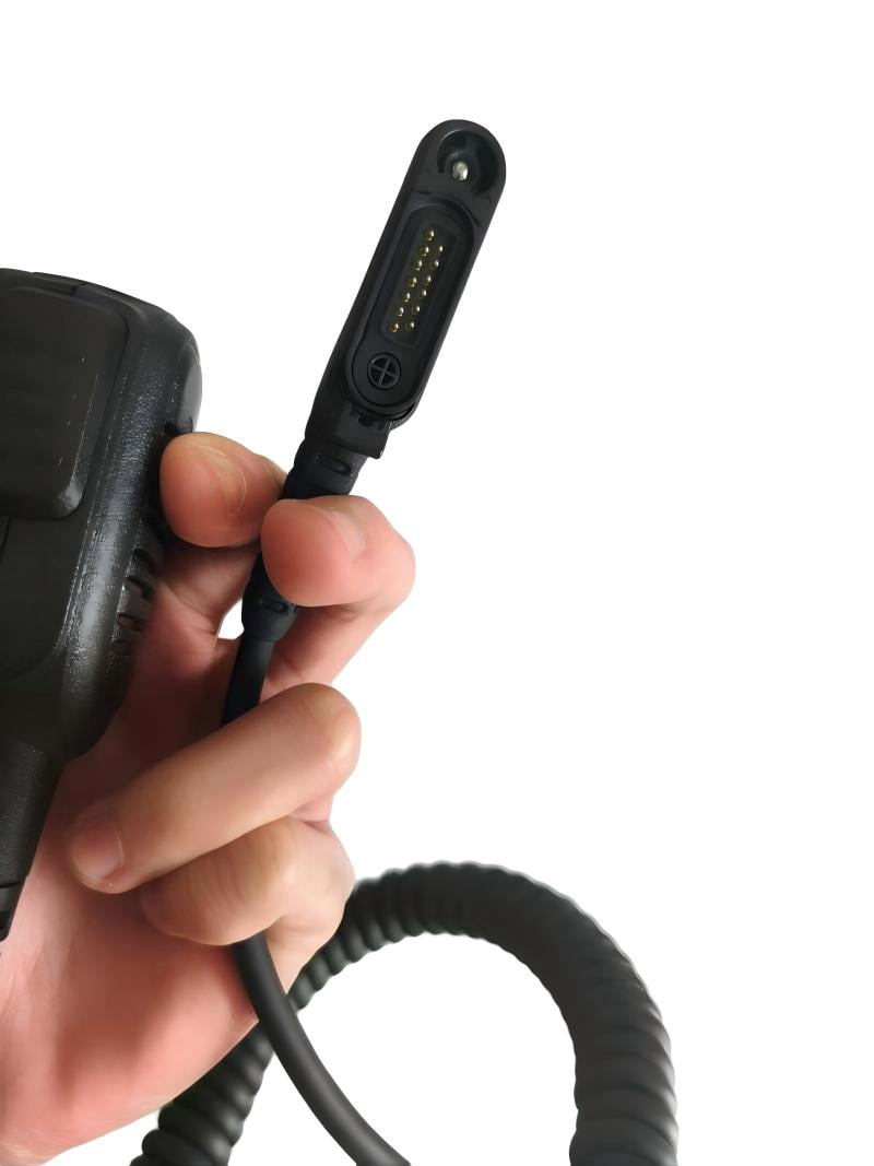 Motorola PMMN4066 PMMN4066A Remote Speaker Microphone for Motorola R7 Walkie Talkie With Emergency Button and Headphone Jack