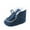 Dark Blue, variant on Xfvqtps Baby Boys and Girls Thicken Lining Boots Fluffy Plush Lace Up Adjustable Drawstring Non Slip Warm Suede Boots Winter Snow Shoes Soft Soled Walking Shoes Dark Blue