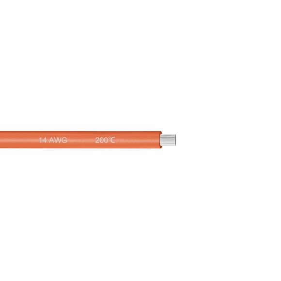 Unique Bargains Silicone Wire 14 Gauge Electric Wire Strands of Tinned Copper Wire 3 ft Orange