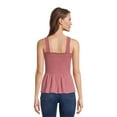 thumbnail image 3 of Self Esteem Juniors’ Smocked Peplum Tank Top, Sizes XS-XL, 3 of 5