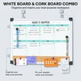 thumbnail image 4 of Marsrock On Sale 17"x13" Green Weekly Whiteboard with Aluminum Frame,Planner Cork Board Combo for Wall,Reversible Hanging Dry Erase Board, 4 of 7