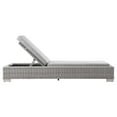 thumbnail image 3 of Modway Conway Outdoor Patio Wicker Rattan Chaise Lounge in Light Gray Gray, 3 of 10