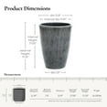 thumbnail image 3 of LuxenHome Sea Gray Ripples 17-Inch Tall Ceramic Planter, 3 of 7