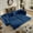 Blue, variant on YWEN 89" King Size Sleeper Sofa Bed, 3-in-1 Convertible Pull Out Chesterfield Sleeper Couch, Oversized Velvet Button Tufted Loveseat Sofa for Living Room Small Spaces