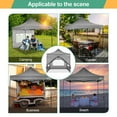 thumbnail image 7 of COBIZI 10x10 Pop Up Canopy with Sidewalls Heavy Duty Party Tent with Removable Awning Easy Up Outdoor Canopy Wedding, All Season Windproof&Waterproof with Roller Bag UPF 50+, Gray, 7 of 7