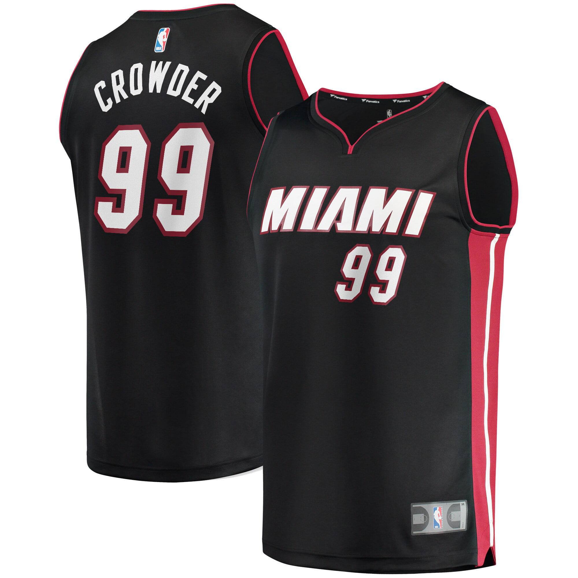 Jae Crowder Miami Heat Fanatics Branded Youth Fast Break Road Player Jersey - Black - Walmart.com