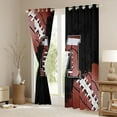 thumbnail image 3 of Manfei Football Pattern Blackout Curtains Set of 2 (52x84 Each),Rugby Sport Lovers Window Curtains,First Letter M Curtains and Drapes For Boys Teens,Super Cozy Room Decor, 3 of 6