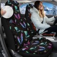 thumbnail image 2 of Uorisanigo Front Seat Covers, Soft Automotive Seat Covers, Coral Velvet Fabric Seats Cover for Cars, Washable Gradient Bat Print Seats Cover Universal Fit for Most Cars SUV Trucks, 2 Pieces, 2 of 7