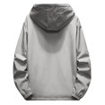 thumbnail image 4 of GXIPO Men's Hooded Waterproof Lightweight Windbreaker Jackets Nylon Wind & Water Resistant Rain Jacket Gray 4XL, 4 of 5