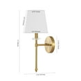 thumbnail image 3 of JONATHAN Y Olivia 6.5" 1-Light Modern Midcentury Iron LED Vanity, Brass Gold, 3 of 9