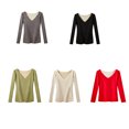 thumbnail image 2 of Jumpingount Camisa térmica Ropa interior de invierno Ropa de abrigo Moda Tamaño compacto Lavable Top Lencería larga Suministros para mujeres flexibles al Ropa interior Rojo SG Jumpingount AP013685-05, 2 of 6
