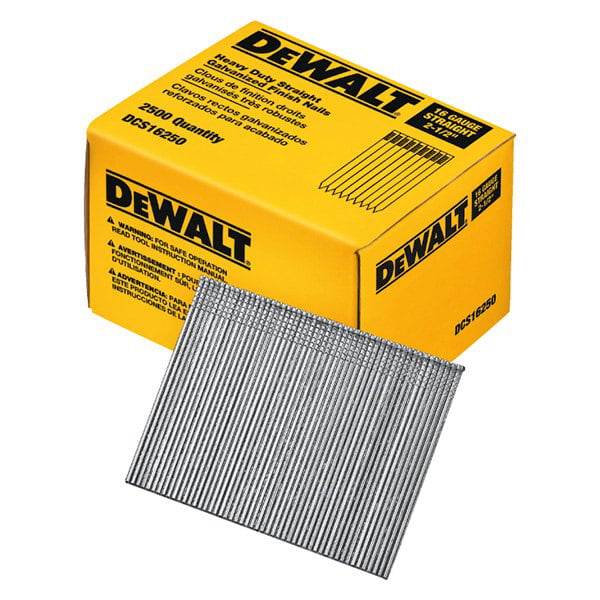 DeWalt DCS16150 1-1/2" 16 Gauge Heavy-Duty Straight Finish Nails 