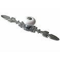 thumbnail image 4 of Drawer Knob Ceramic Cabinet Pull Handle Silver White Cabinet Handle Porcelain Dresser Pulls Kitchen Door Handles Hardware Chrome (Larger Knob w. Plate), 4 of 7