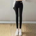 thumbnail image 6 of High Waisted Yoga Pants Women Fleece Sherpa Lined Straight Leg Leggings Winter Thermal Thick Yoga Pants with Pockets, 6 of 9