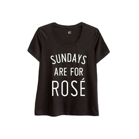 Sundays Are For Rose-Ladies Plus Size Scoop Neck