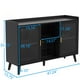 thumbnail image 2 of Armario de Bar de vinos con luz LED, gabinete de café para el hogar con Estante para Vino y Soporte para Vidrio, aparador de Cocina con Estante de Almacenamiento, gabinete de Licor, 2 of 8