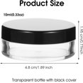 thumbnail image 2 of Czcpp-6 Pcs 10ml/0.34oz Contenants de Poudre Libre Rechargeables en Plastique Vide pour Voyage Compact Réutilisable Sans Fuite avec Tamis Rotatif et Couvercle à Vis Noir, 2 of 4