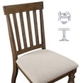 thumbnail image 6 of Steve Silver Joanna Farmhouse Side Chair with Schoolhouse Back, Oatmeal and Caramel, 6 of 11