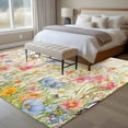 thumbnail image 4 of 6'x9' Area Rugs, Spring Summer Botanical Indoor Outdoor Area Rug for Living Room Bedroom, Butterfly Floral Vintage Washable Bathroom Rugs Kitchen Floor Carpet Mats Home Decor Aesthetic, 4 of 8