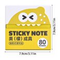 thumbnail image 2 of Pop‑Up Transparent Glitter Sticky Notes, 80 Sheets Fruit Shaped Dispenser Notepads, Self Stick Memo Sheets For Home & Classroom Study (Lemon), 2 of 5