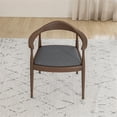 thumbnail image 3 of Ashcroft Mid-Century Modern Fabric Dining Chair, Gray (Set of 1), 3 of 4