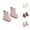 Pink, variant on Xfvqtps 3 Pairs Toddler Socks with Grippers Short Tube Ankle Solid Color Non Slip Soft Comfortable Cotton Socks for 0-5 Years Blue