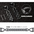 thumbnail image 5 of KOMI Compatible for Samsung Galaxy 7 6 5 4 40mm 44mm /Galaxy Watch FE 2024/Galaxy 3 41mm/Galaxy Watch 42mm/Active 2 Watch Band, 2 Pack 20mm Women Jewelry Bling Metal Strap Black, 5 of 6