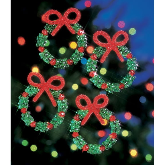 The Beadery Holiday Wreaths Ornament Kit