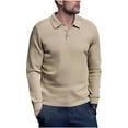 thumbnail image 4 of Snndgx Shirts for Men Collared Neck Long Sleeve 1/4 Button Outdoor Actives Casual Going out Shirts, 4 of 8