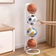 thumbnail image 5 of Basketball Stand Storage Rack | 4-Tier Heavy-Duty Ball Organizer | Multi-Purpose Frame for Basketballs & Sports Equipment | High Weight Capacity | Portable | Includes 1 Basketball Hoop, 5 of 9
