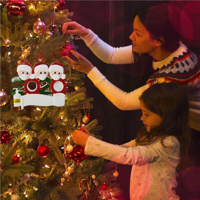 pitrice 2020 Personalized Name Christmas Tree Ornament Survivor Family Decorative Hanging Pendant