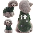 thumbnail image 1 of Ropa con estampado de hueso de pescado para mascotas, Sudadera con capucha de algodón para perros pequeños y gatos, abrigo para cachorros, Yorkies, Chihuahua, ropa para mascotas, 1 of 3