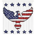 thumbnail image 3 of Ambesonne Animal Shower Curtain, Patriotic Eagle, 69"Wx75"L, Red Blue, 3 of 5