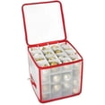 thumbnail image 3 of Christmas Ornament Storage Box for 64 Balls - Transparent Plastic with Dividers, Compatible with Tree Decorations, 3 of 4