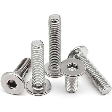 

LHXCM M1.6 M2 M2.5 M3 M4 M5 M6 M8 M10 M12 304 A2-70 Stainless Steel Hex Hexagon Socket Ultra Thin Flat Wafer Allen Head Bolt Screw (Color : 40mm Size : M5 20pcs)-0810