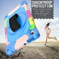 thumbnail image 3 of Dteck for Lenovo Tab M10 HD Case 2nd Gen 10.1 Inch 2020 with Shoulder Strap, Drop-Proof Design 360 Degree Rotating Hand Strap/Built-in Stand (TB-X306 TB-X306F TB-X306X) Protective Case,Rainbow Blue, 3 of 5