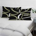 thumbnail image 4 of Black Geometric Standard Pillow Covers, Modern Sage Green White Striped Art Soft Throw Pillow Cases with Invisible Zipper, Decorative Pillowcase Pillows Protectors for Sofa Bed Chair 20"x26", 4 of 9