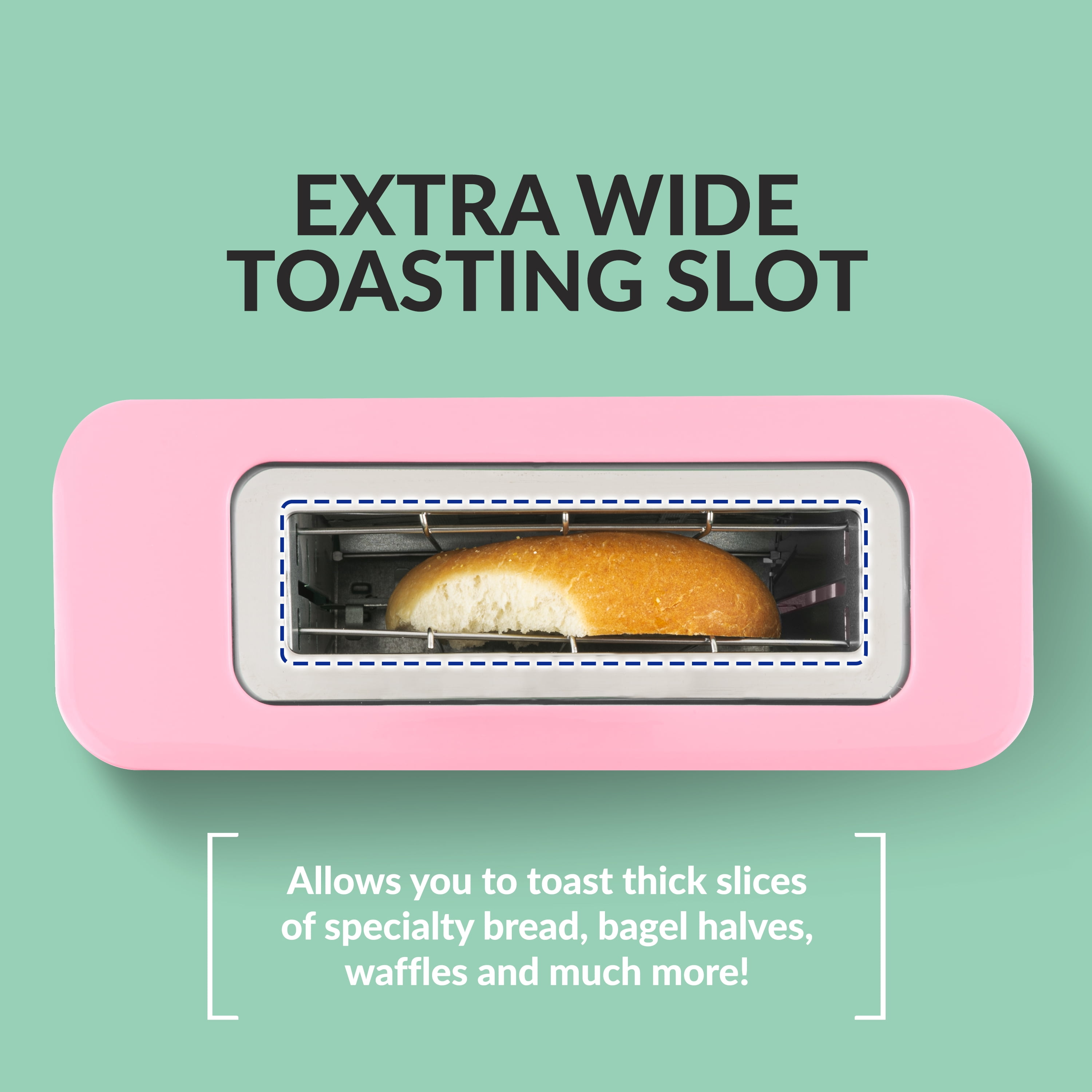 MyMini Single Slice Toaster, Pink