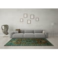 thumbnail image 3 of Ahgly Company Indoor Square Persian Turquoise Blue Traditional Area Rugs, 3' Square, 3 of 4