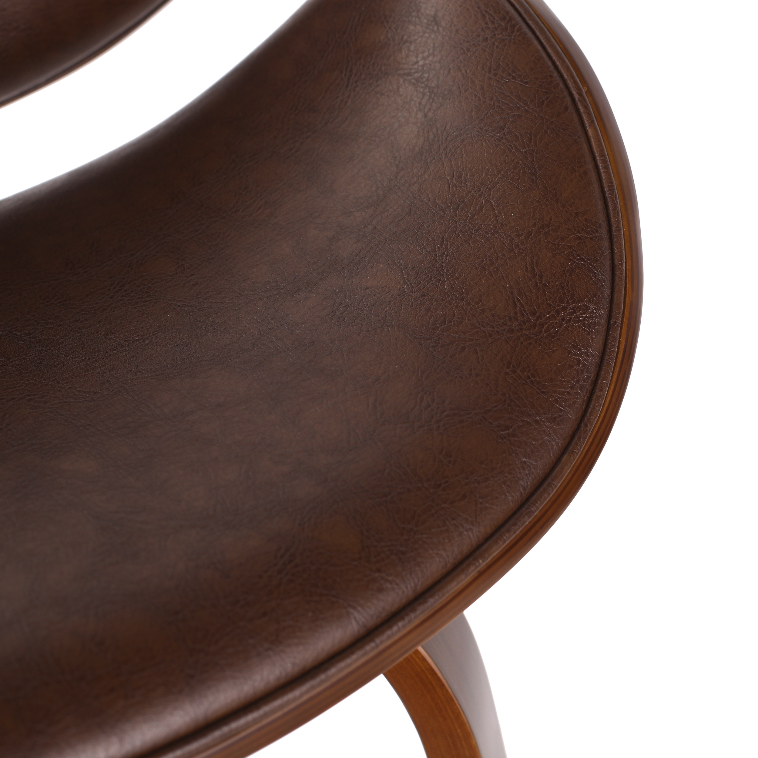 Christopher Knight Home Cordele Dark Brown and Walnut Upholstered Swivel Barstool
