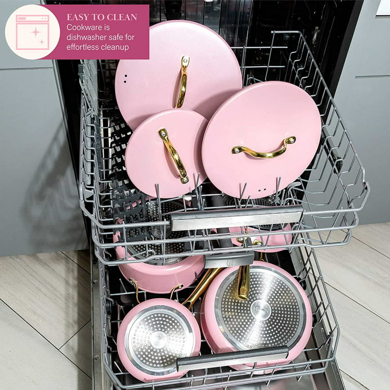 Paris Hilton Iconic Nonstick Pots and Pans Set, Multi-layer Nonstick  Coating