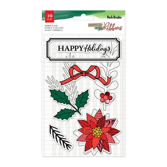 Vicki Boutin Wrapped In Ribbons Stamp Set-Acrylic