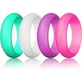 thumbnail image 2 of ATJIA 10 Rings Pack Silicone Wedding Ring for Women Men Thin and Stackable Silicone Rubber Glitters Rings for Love Couple, 2 of 7