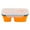 Orange, variant on Guanhe Collapsible Silicone Food Storage Container, Meal box for Kitchen, Bento Lunch Boxes, BPA Free, Microwave, Dishwasher and Freezer Safe(Yellow)