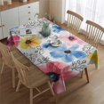 thumbnail image 2 of Pioneer Flower Rectangle Tablecloth 60"x84",Waterproof Polyester Rectangle Table Cloth, Wipeable Spillproof Polyester Tablecloth for Dining, Camping, Indoor and Outdoor, 2 of 5