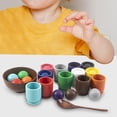 thumbnail image 4 of Rainbow Counting Ball Toy educación temprana Aprendizaje Sensory Toys Sorter Game para niños Math, 4 of 9