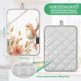 thumbnail image 3 of Two Pieces Of Square Heat Insulation Pad Oven Mitts 7x9.8 Inch Oven Microwave Kitchen Cooking Baking Cute Cartoon Orange Bird, 3 of 7