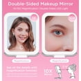 thumbnail image 3 of Espejo de maquillaje EAONE Travel de doble cara 10X/1X con luces, 3 of 9