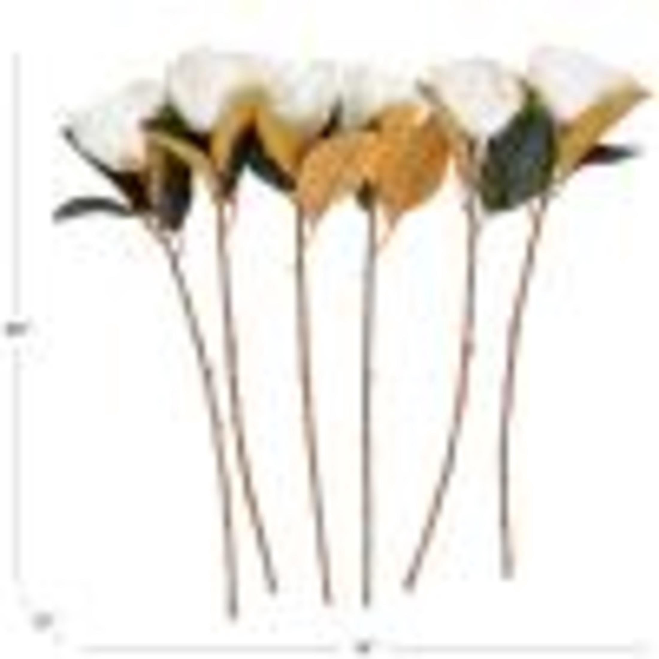 30" Plastic Floral Tall Magnolia Artificial Flower Stem, by DecMode (6 Count)